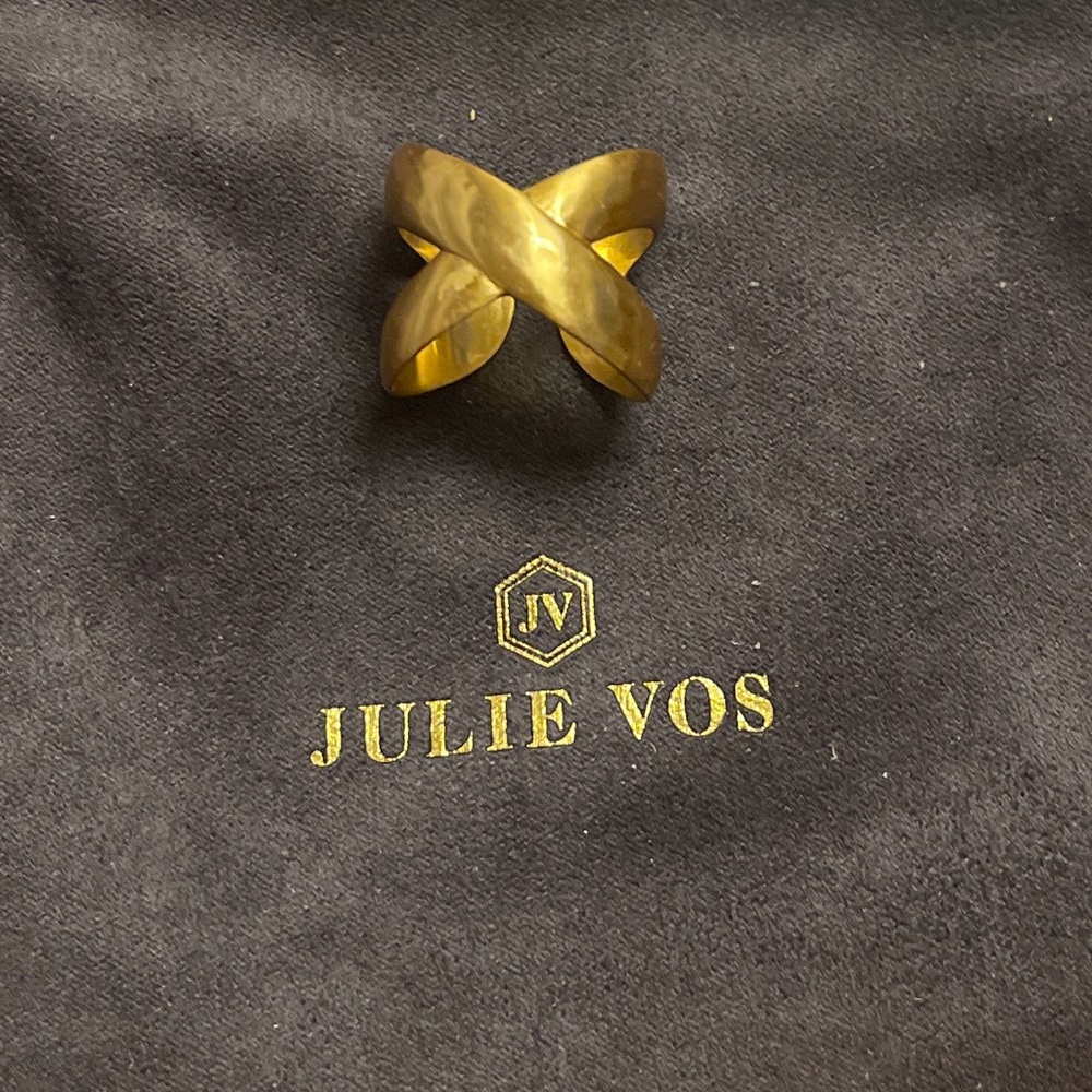 Julie Vos Catalina X Gold Twist Ring